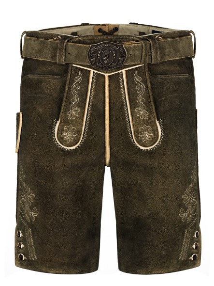 Bavarian lederhosen deer Graz brown antique