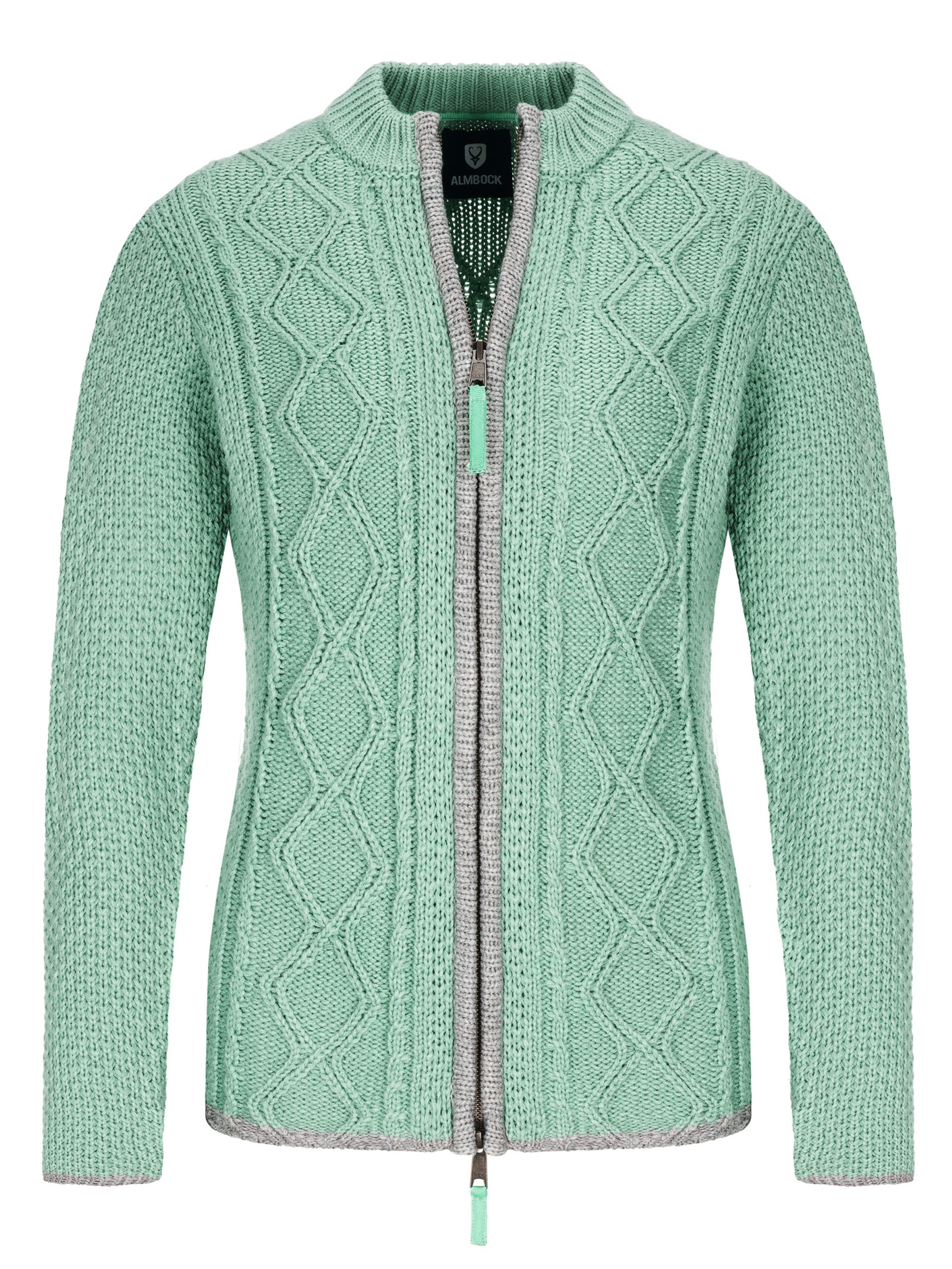 green ladies cardigan