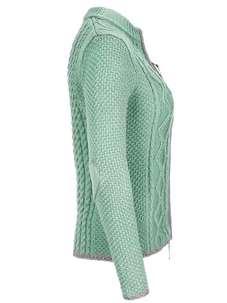 Bavarian ladies cardigan Alina mint green