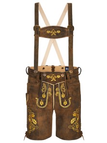 Bavarian Lederhosen short Obertauern goat brown used