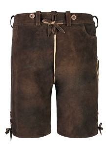 Trachtenlederhose kurz Wildbock Hans braun antik