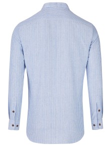 Trachtenhemd Florian hellblau-weiss-gestreift