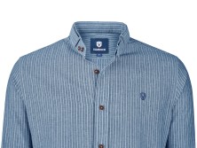 Trachtenhemd Florian blau-weiss-gestreift