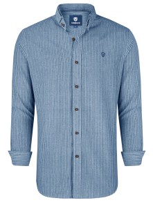 Trachtenhemd Florian blau-weiss-gestreift S (46)
