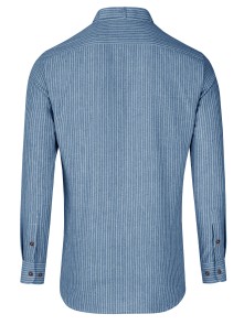 Trachtenhemd Florian blau-weiss-gestreift 3XL (58/60)