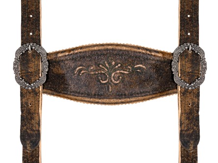 Traditional suspenders dark brown antique
