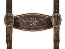 Traditional suspenders dark brown antique