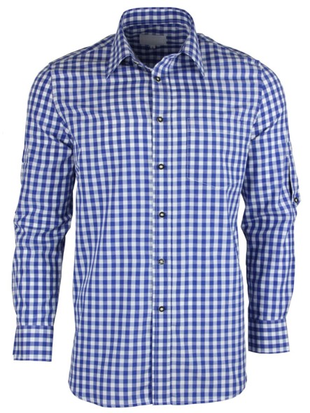 Bavarian shirt Christian (blue-checkered)