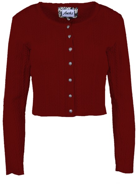 Bavarian ladies cardigan Romy (red)