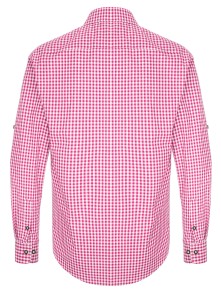 Bavarian shirt Antonius (berry-checkered)