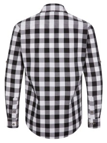Bavarian shirt Leopold black-white XL (52)