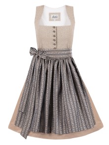 Midi Dirndl Lisa beige-blau