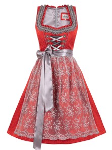 Midi Dirndl Marille red