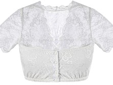 Dirndlbluse Charlotte natur-weiß