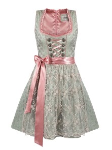 Mini Dirndl Alma grün-rosa