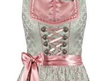 Mini Dirndl Alma grün-rosa