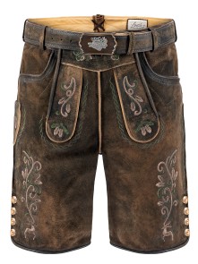 Bavarian Lederhosen short Tobias dark brown