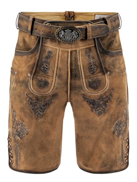 Bavarian Lederhosen short Anton light brown