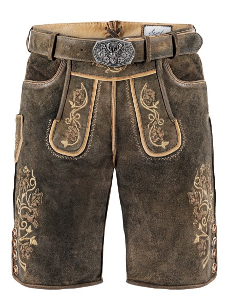 Bavarian Lederhosen short Dominik hazel