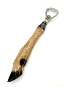 Bottle opener with roe deer handle