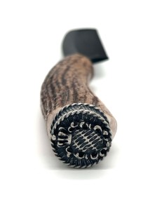 Deer horn comb with Bavarian coat of arms motif