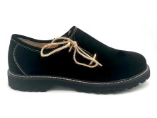 Bavarian shoes black suede leather