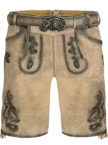 Bavarian Lederhosen short Thomas light brown