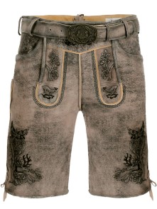 Bavarian Lederhosen short Erwin grey