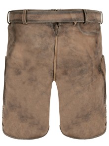 Trachtenlederhose kurz Rainer sand-braun