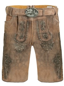 Bavarian Lederhosen short Klaus light brown