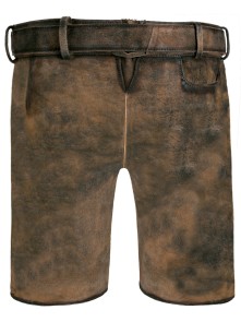 Bavarian Lederhosen short Karl antique-brown