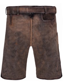 Trachtenlederhose kurz Manfred braun-antik