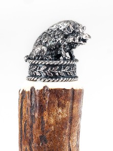 Traditional deer horn knife boar 1669-8