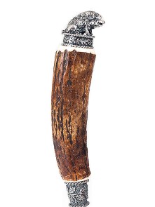 Traditional deer horn knife boar 1669-8