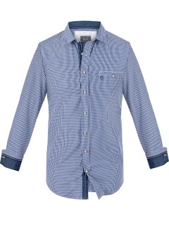 Shirt Lukas (blue-check with standard collar)