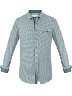 Shirt Lukas (green-check with standard collar)