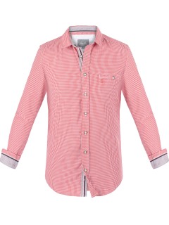 Shirt Lukas (red-check with standard collar)