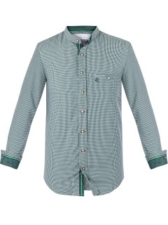 Shirt Georg (green-check with stand-up-collar)