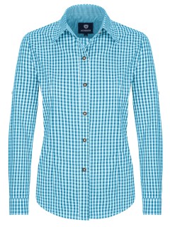 Blouse Jessi (turquoise-check)